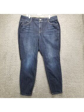 Lane Bryant Jeans Womens 20 Blue Stretch Skinny Tummy Tightening Technology
